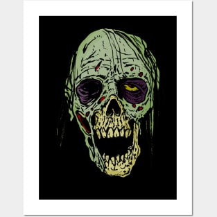 Zombie Face Posters and Art